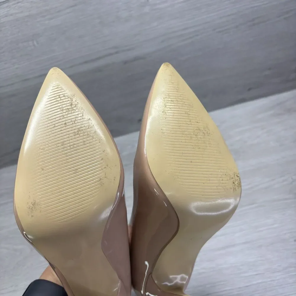 COLETER Women's 4 Inch Pumps Pointy Toe Dress Shoes Stiletto Pumps Sz 7.5 Beich
